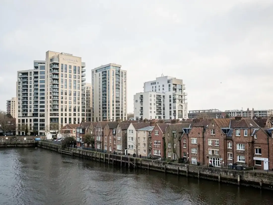 London streets and residential blocks in Southwark where we carry out fire risk assessments